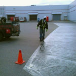 professional sealant in commercial yard